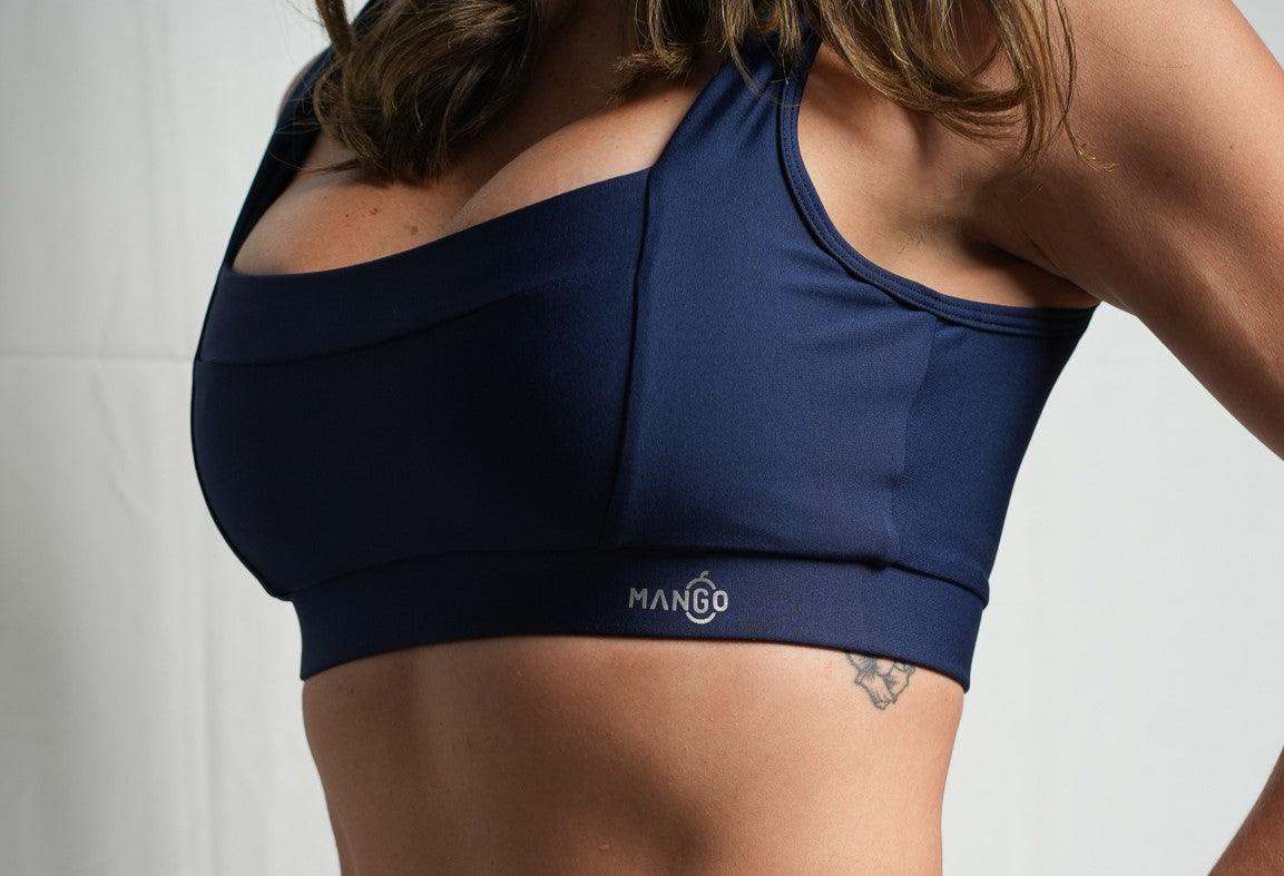 Navy Blue Sports Bra - Mango Activewear