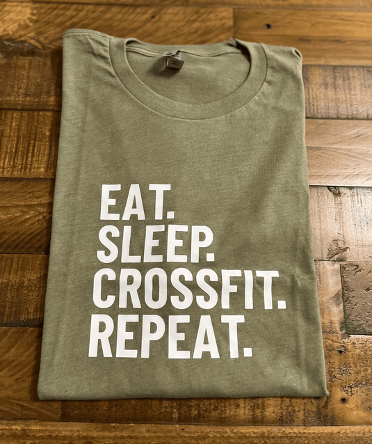 Eat Sleep Crossfit Repeat T-Shirt - Mango Activewear
